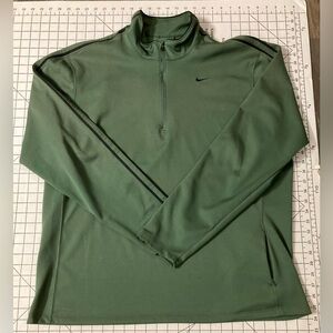 Nike Men’s Size XXL Greenish-Grey Fit Dry 1/4 Zip Shirt
